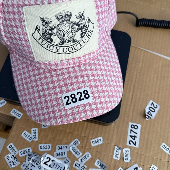Y2K Juicy Couture Houndstooth Plaid Hat One Size - Picture 8 of 8